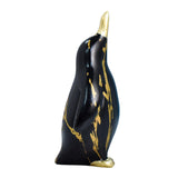 Maxbell Penguin Statue Resin Figurine Art Works Craft for Bookcase Home Decoration Black
