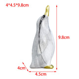 Maxbell Penguin Statue Resin Figurine Art Works Craft for Bookcase Home Decoration White
