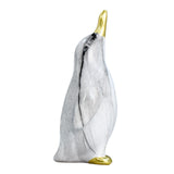 Maxbell Penguin Statue Resin Figurine Art Works Craft for Bookcase Home Decoration White