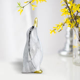 Maxbell Penguin Statue Resin Figurine Art Works Craft for Bookcase Home Decoration White