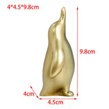 Maxbell Penguin Statue Resin Figurine Art Works Craft for Bookcase Home Decoration Aureate
