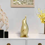 Maxbell Penguin Statue Resin Figurine Art Works Craft for Bookcase Home Decoration Aureate