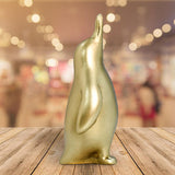 Maxbell Penguin Statue Resin Figurine Art Works Craft for Bookcase Home Decoration Aureate