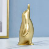 Maxbell Penguin Statue Resin Figurine Art Works Craft for Bookcase Home Decoration Aureate