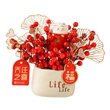 Maxbell Chinese New Year Ornament Floral Arrangements Table Decorative for Decor StyleC