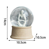 Maxbell Modern Thinker Statue Ball Clear Ornament Decor for Bookshelf Office Home Style B
