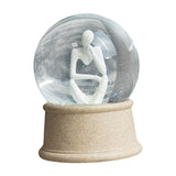 Maxbell Modern Thinker Statue Ball Clear Ornament Decor for Bookshelf Office Home Style B