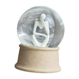 Maxbell Modern Thinker Statue Ball Clear Ornament Decor for Bookshelf Office Home Style B
