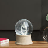 Maxbell Modern Thinker Statue Ball Clear Ornament Decor for Bookshelf Office Home Style B