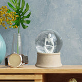 Maxbell Modern Thinker Statue Ball Clear Ornament Decor for Bookshelf Office Home Style B