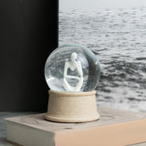 Maxbell Modern Thinker Statue Ball Clear Ornament Decor for Bookshelf Office Home Style B