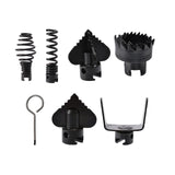 Maxbell 7 Pieces Drain Machine Cutter Heads Detachable Auger for Sewer Machine