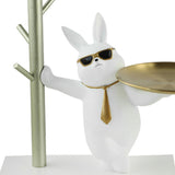 Maxbell Rabbit Storage Tray Resin Ornament Sundries Container for Entryway Cabinet