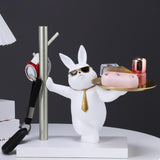 Maxbell Rabbit Storage Tray Resin Ornament Sundries Container for Entryway Cabinet