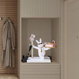 Maxbell Rabbit Storage Tray Resin Ornament Sundries Container for Entryway Cabinet