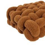Maxbell Modern Knot Cushion Soft Mat Creative Throw Pillows for Cafe Bedroom Decor Dark Brown