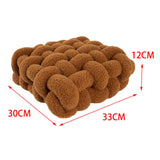 Maxbell Modern Knot Cushion Soft Mat Creative Throw Pillows for Cafe Bedroom Decor Dark Brown