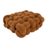 Maxbell Modern Knot Cushion Soft Mat Creative Throw Pillows for Cafe Bedroom Decor Dark Brown
