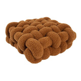 Maxbell Modern Knot Cushion Soft Mat Creative Throw Pillows for Cafe Bedroom Decor Dark Brown