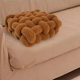 Maxbell Modern Knot Cushion Soft Mat Creative Throw Pillows for Cafe Bedroom Decor Dark Brown