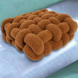 Maxbell Modern Knot Cushion Soft Mat Creative Throw Pillows for Cafe Bedroom Decor Dark Brown