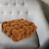 Maxbell Modern Knot Cushion Soft Mat Creative Throw Pillows for Cafe Bedroom Decor Dark Brown