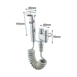Maxbell Handheld Bidet Sprayer Spray Head Bracket for Toilet Spray Hotel Washing Car Argent