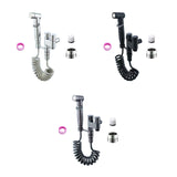 Maxbell Handheld Bidet Sprayer Spray Head Bracket for Toilet Spray Hotel Washing Car Argent