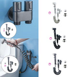 Maxbell Handheld Bidet Sprayer Spray Head Bracket for Toilet Spray Hotel Washing Car Argent