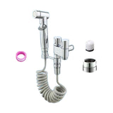 Maxbell Handheld Bidet Sprayer Spray Head Bracket for Toilet Spray Hotel Washing Car Argent