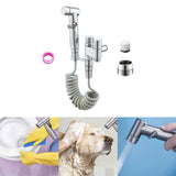 Maxbell Handheld Bidet Sprayer Spray Head Bracket for Toilet Spray Hotel Washing Car Argent