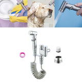 Maxbell Handheld Bidet Sprayer Spray Head Bracket for Toilet Spray Hotel Washing Car Argent