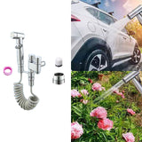 Maxbell Handheld Bidet Sprayer Spray Head Bracket for Toilet Spray Hotel Washing Car Argent