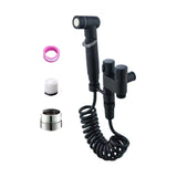 Maxbell Handheld Bidet Sprayer Spray Head Bracket for Toilet Spray Hotel Washing Car Black