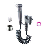 Maxbell Handheld Bidet Sprayer Spray Head Bracket for Toilet Spray Hotel Washing Car Gray