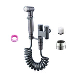 Maxbell Handheld Bidet Sprayer Spray Head Bracket for Toilet Spray Hotel Washing Car Gray