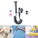 Maxbell Handheld Bidet Sprayer Spray Head Bracket for Toilet Spray Hotel Washing Car Gray