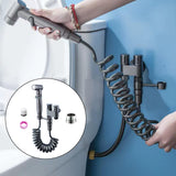 Maxbell Handheld Bidet Sprayer Spray Head Bracket for Toilet Spray Hotel Washing Car Gray