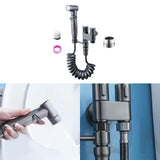 Maxbell Handheld Bidet Sprayer Spray Head Bracket for Toilet Spray Hotel Washing Car Gray