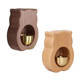 Maxbell Wood Shopkeepers Bell Cat Shape Door Opening Creative Gift for Shop Gate Deep Brown
