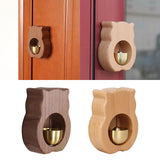 Maxbell Wood Shopkeepers Bell Cat Shape Door Opening Creative Gift for Shop Gate Deep Brown