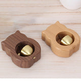 Maxbell Wood Shopkeepers Bell Cat Shape Door Opening Creative Gift for Shop Gate Deep Brown