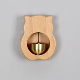 Maxbell Wood Shopkeepers Bell Cat Shape Door Opening Creative Gift for Shop Gate Deep Brown
