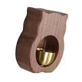 Maxbell Wood Shopkeepers Bell Cat Shape Door Opening Creative Gift for Shop Gate Deep Brown