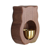Maxbell Wood Shopkeepers Bell Cat Shape Door Opening Creative Gift for Shop Gate Deep Brown