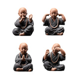 Maxbell Mini Little Monk Ornaments Buddhist Handicraft for Office Christmas Decor A