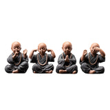 Maxbell Mini Little Monk Ornaments Buddhist Handicraft for Office Christmas Decor A