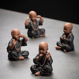 Maxbell Mini Little Monk Ornaments Buddhist Handicraft for Office Christmas Decor A