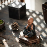 Maxbell Mini Little Monk Ornaments Buddhist Handicraft for Office Christmas Decor A