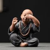 Maxbell Mini Little Monk Ornaments Buddhist Handicraft for Office Christmas Decor A